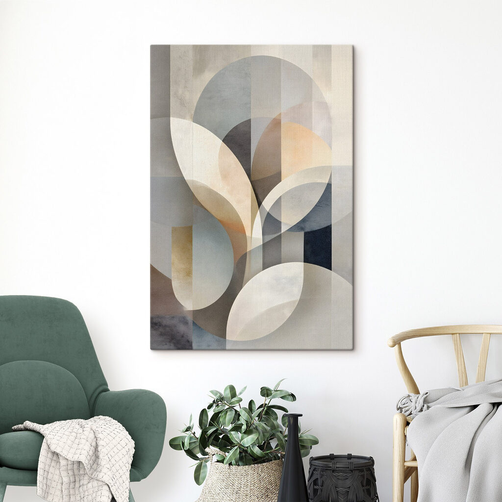 Soft shapes in calming hues Soft shapes in calming hues