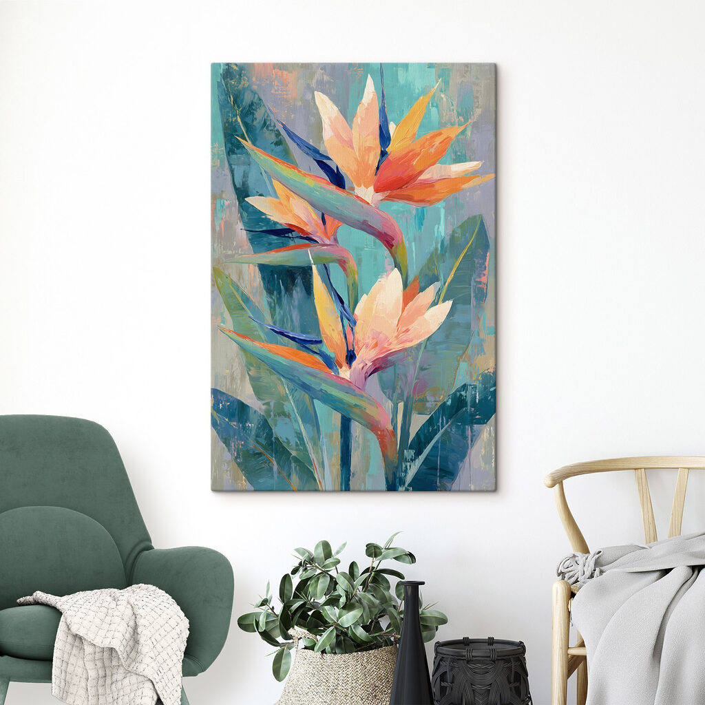 Painting of flowers and leaves Painting of flowers and leaves