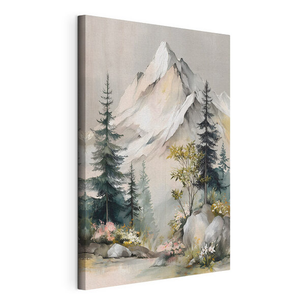 Tableaux Tableau représentant une montagne avec des arbres et des fleurs (UGS : s50153) Tableaux Tableaux Tableau représentant une montagne avec des arbres et des fleurs (UGS : s50153)