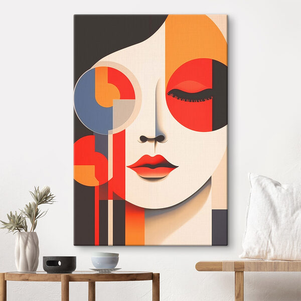 Face with different colors and shapes Face with different colors and shapes