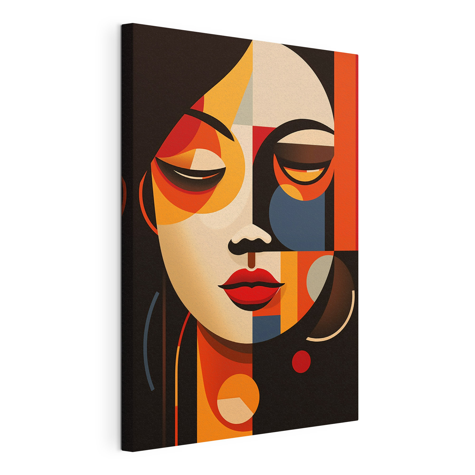 Woman's face with different colors Woman's face with different colors
