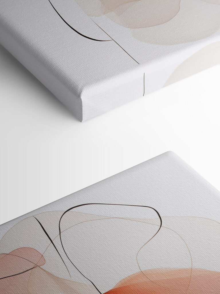 Fluid shapes in soft, warm tones