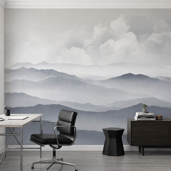 Paysage montagneux brumeux Paysage montagneux brumeux