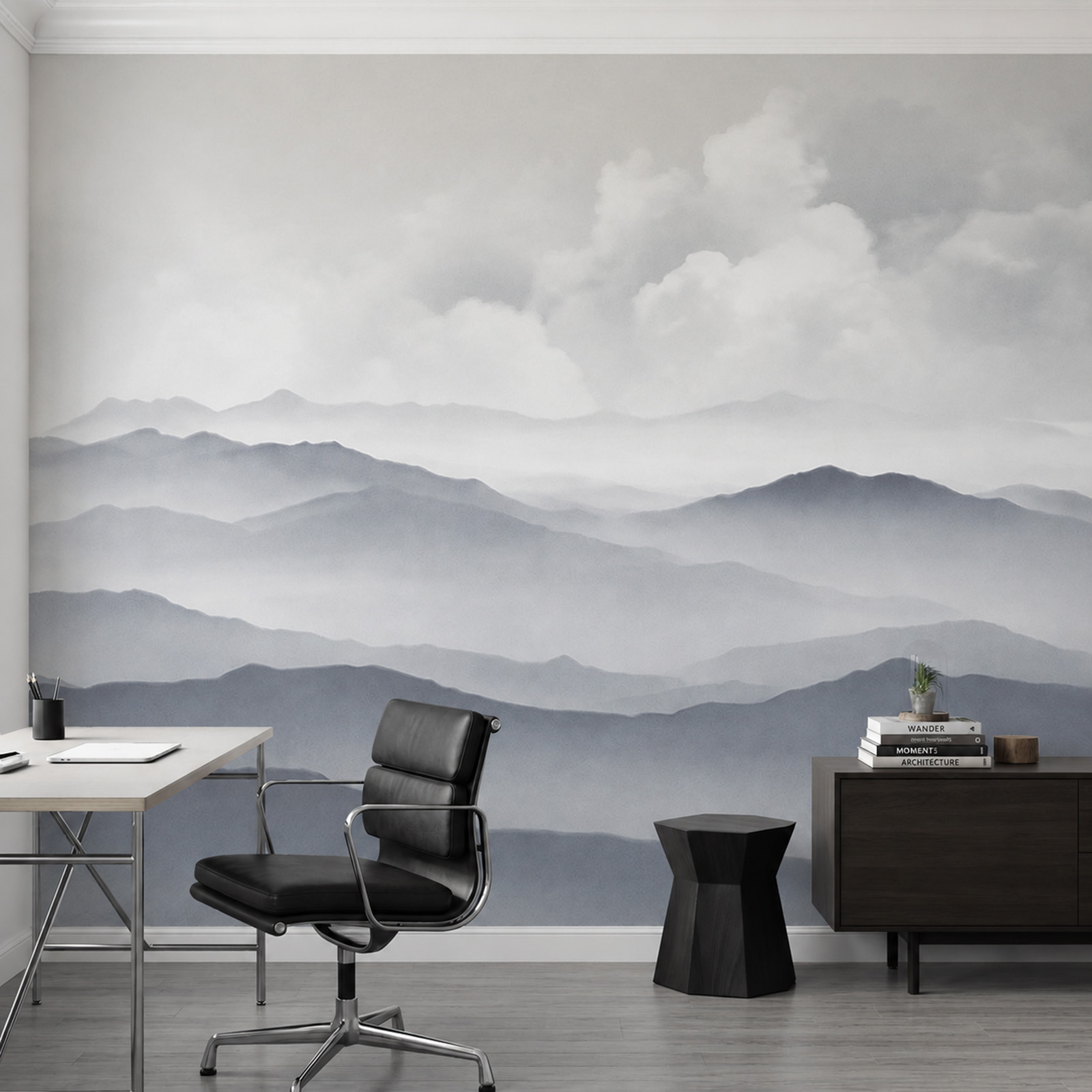 Paysage montagneux brumeux Paysage montagneux brumeux