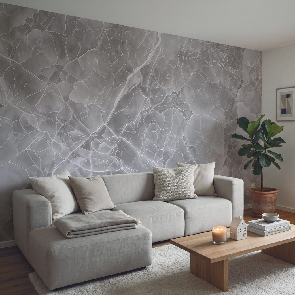 Des couches éthérées aux teintes d'un blanc glacé