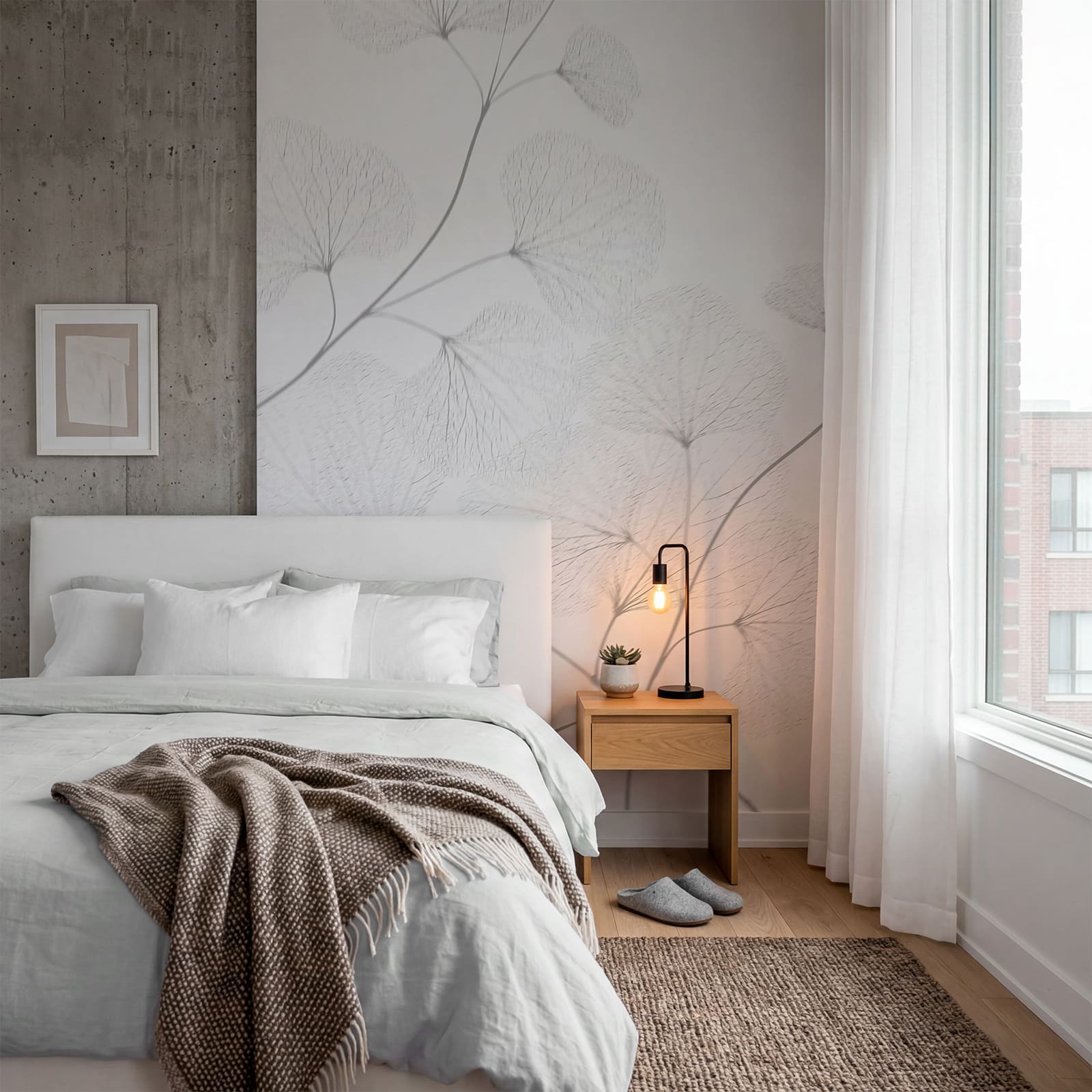 Plante à feuilles blanches et à fines branches Plante à feuilles blanches et à fines branches