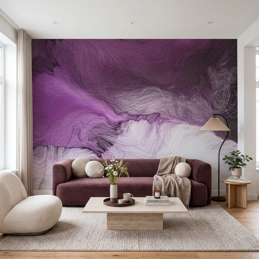 Peinture violette et blanche Peinture violette et blanche