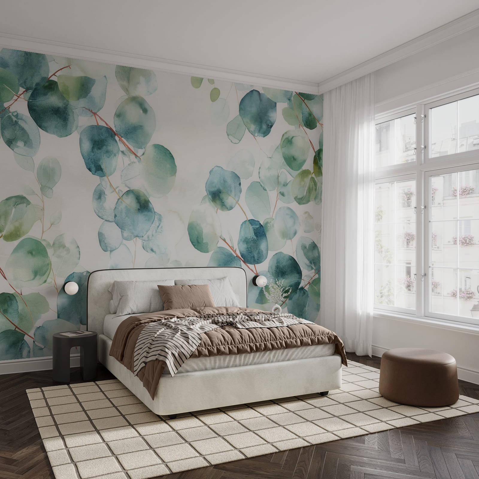 Des feuilles délicates aux douces teintes d'aquarelle Des feuilles délicates aux douces teintes d'aquarelle