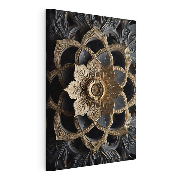 Tableaux Tableaux Motif floral complexe dans des tons sombres (UGS : s50170)