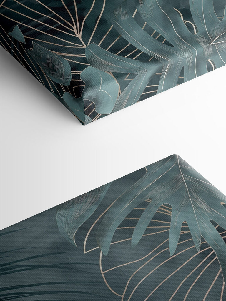 - Elegant leaves in soft colors