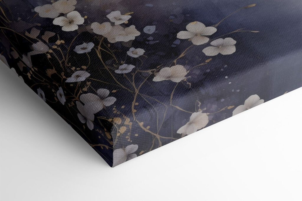 Painting of flowers on a white background