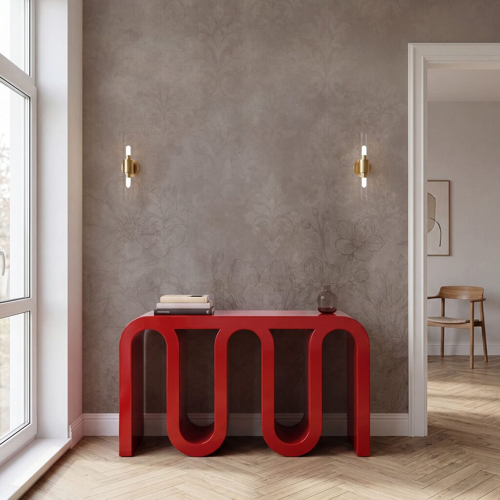 Motifs floraux délicats sur un fond aux teintes douces