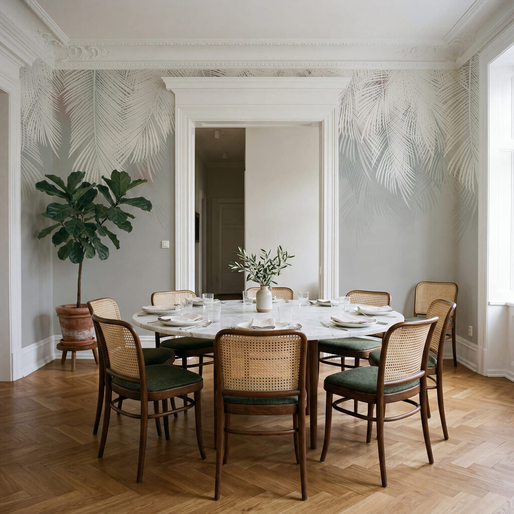 Motif de plumes blanches sur fond gris