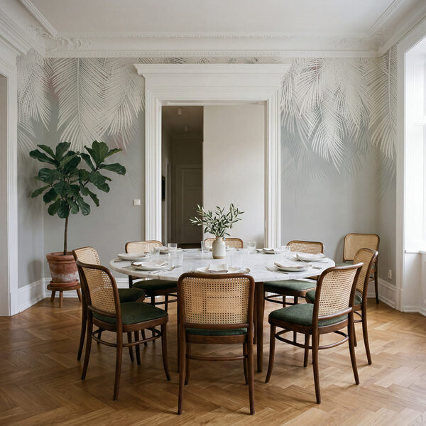 Motif de plumes blanches sur fond gris