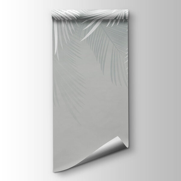 White feathered pattern on a gray background