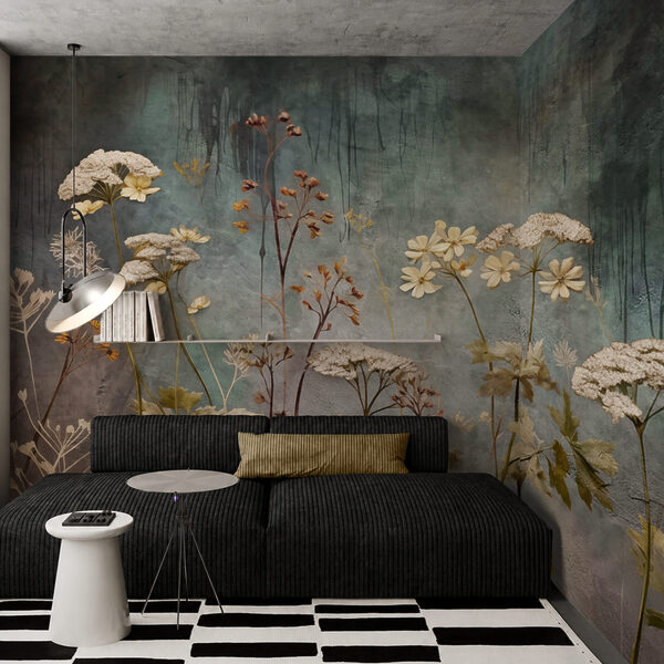 - Des fleurs délicates sur un fond texturé - Des fleurs délicates sur un fond texturé