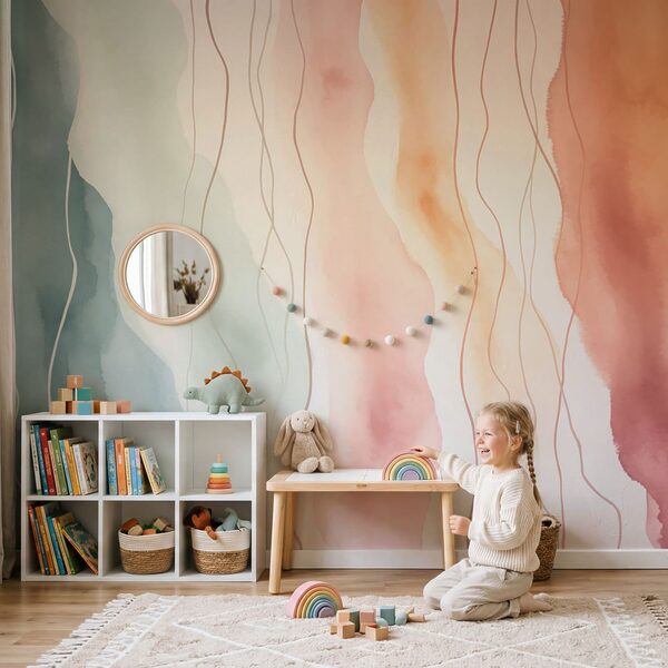 Peinture à l'aquarelle colorée