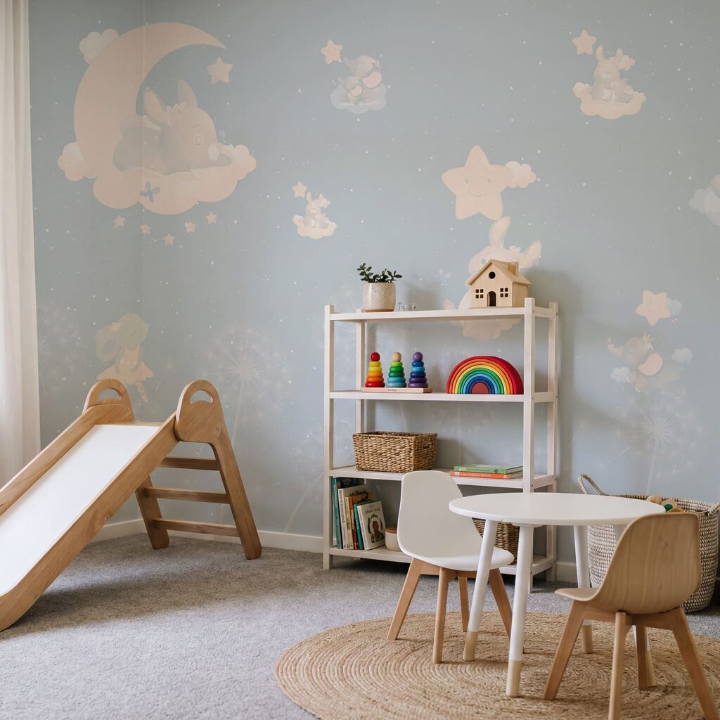 Papier peint avec des animaux de dessins animés Papier peint avec des animaux de dessins animés