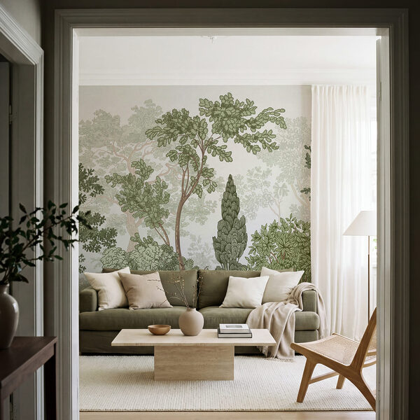 Groupe d'arbres aux feuilles vertes Groupe d'arbres aux feuilles vertes