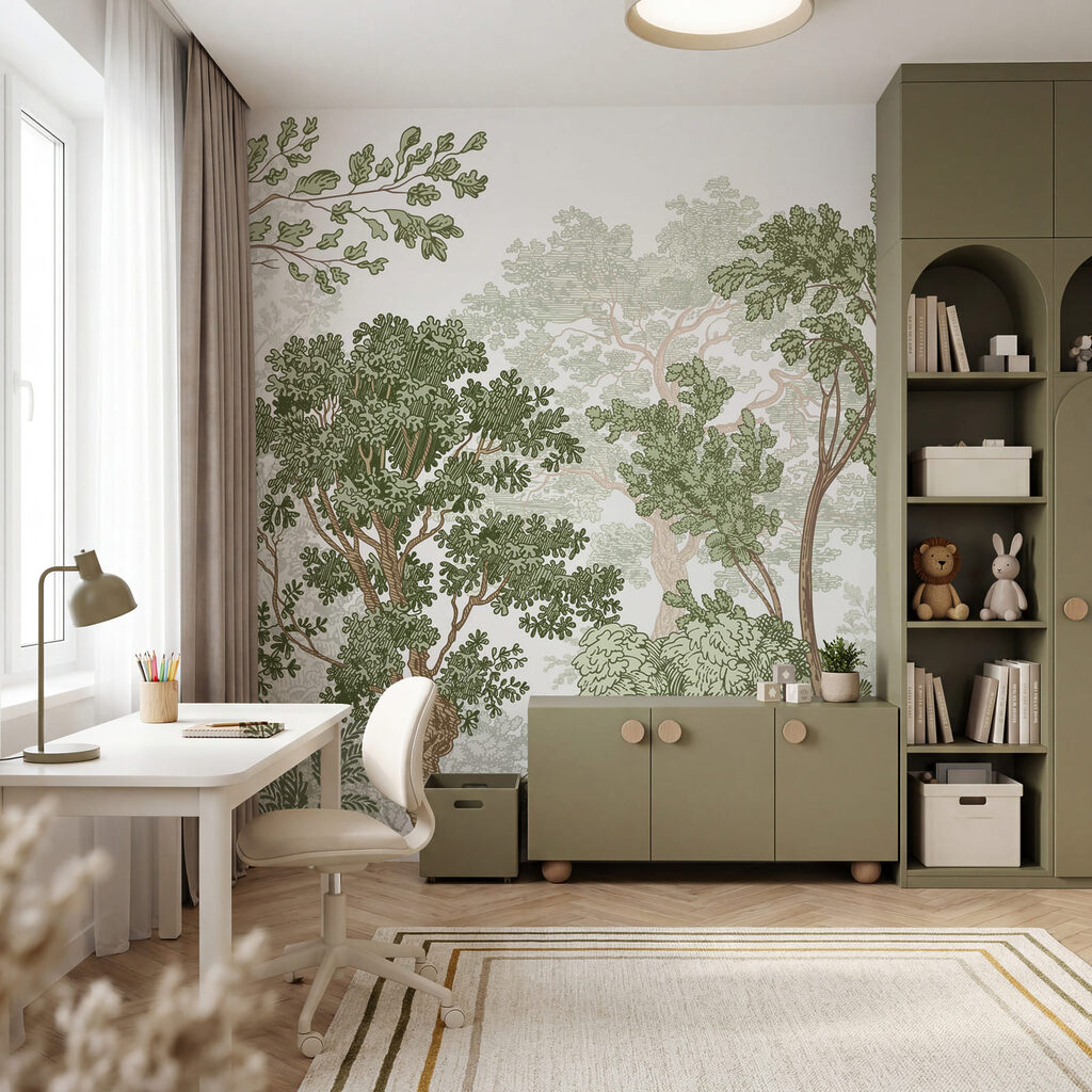 Groupe d'arbres aux feuilles vertes Groupe d'arbres aux feuilles vertes
