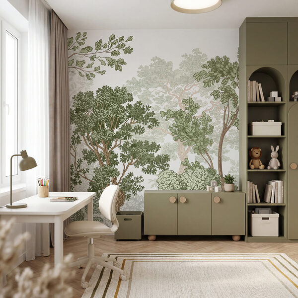 Groupe d'arbres aux feuilles vertes Groupe d'arbres aux feuilles vertes