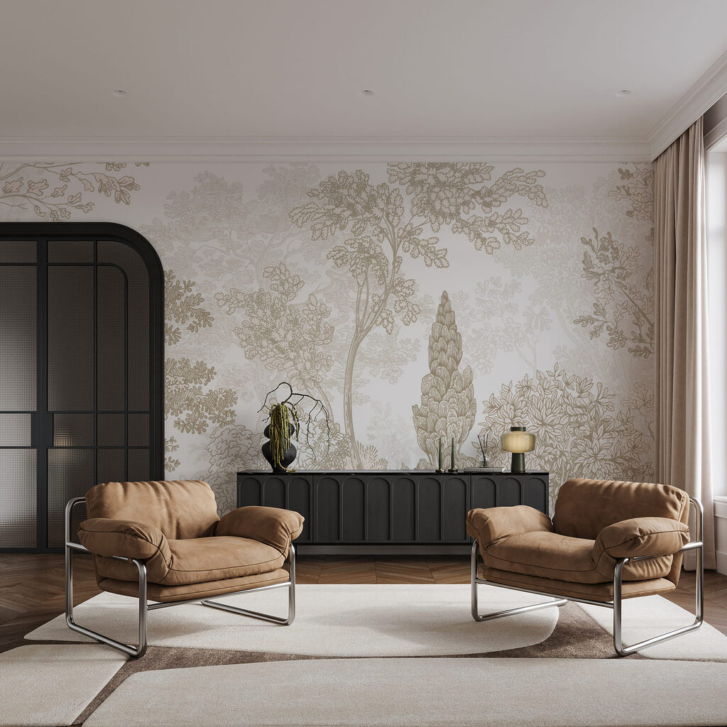 Groupe d'arbres feuillus Groupe d'arbres feuillus