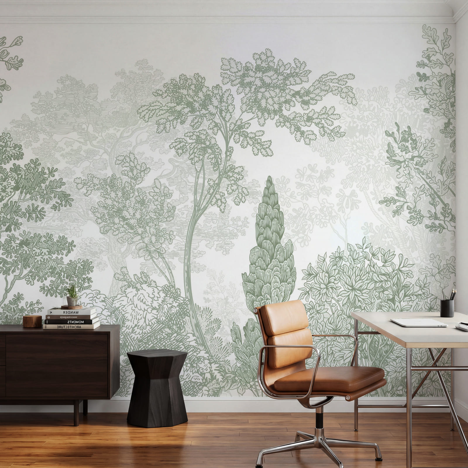 Ensemble d'arbres et de plantes