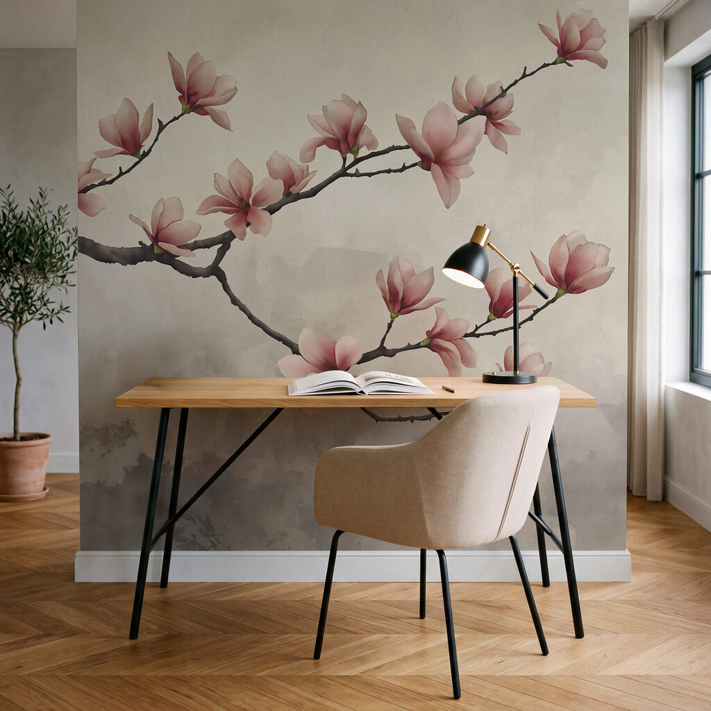 Branche à fleurs roses Branche à fleurs roses