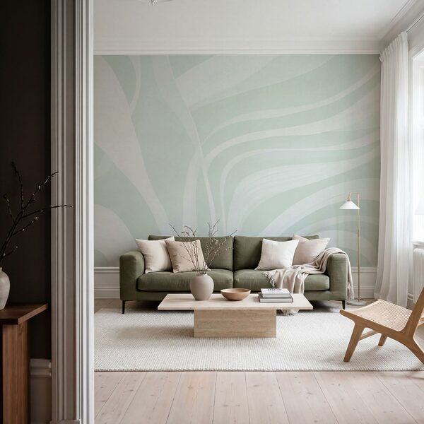 Fond blanc et vert