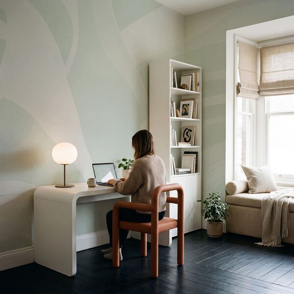 Fond blanc et vert