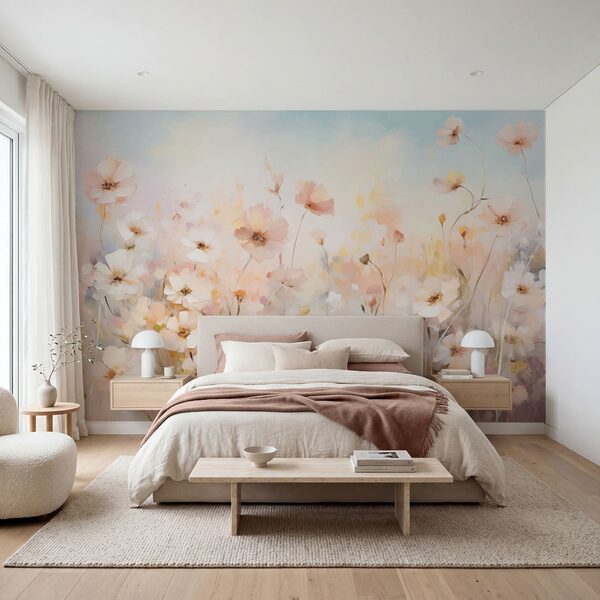 Peinture représentant des fleurs dans un champ Peinture représentant des fleurs dans un champ