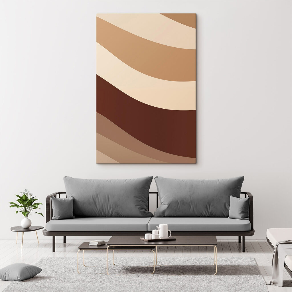 Brown and white wavy lines