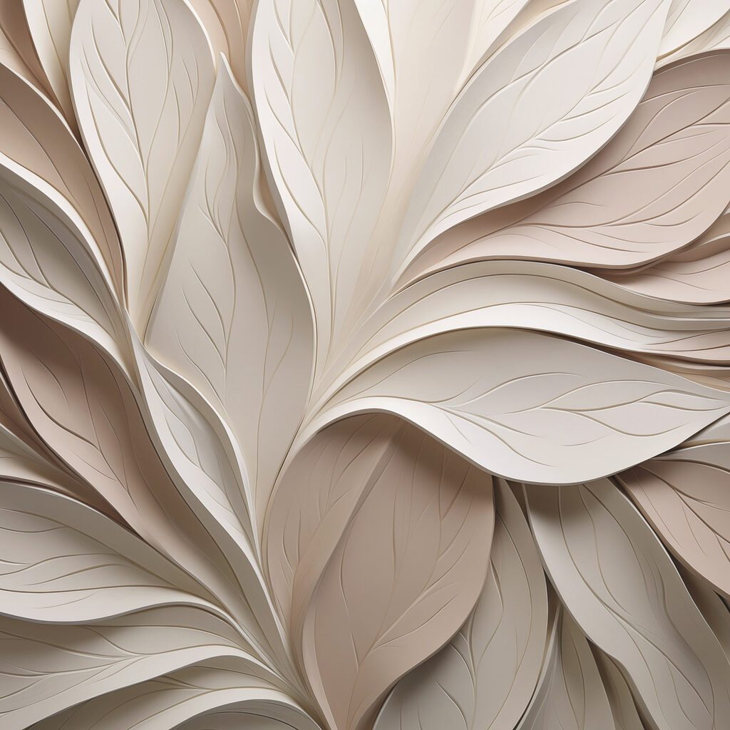 Elegant layers of paper leaves design Elegant layers of paper leaves design