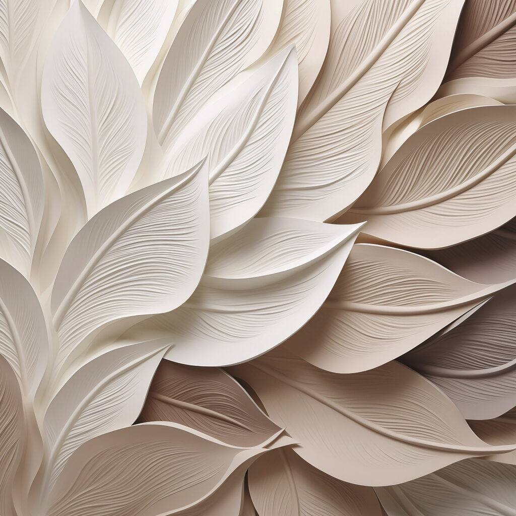 Elegant layers of sculpted leaves