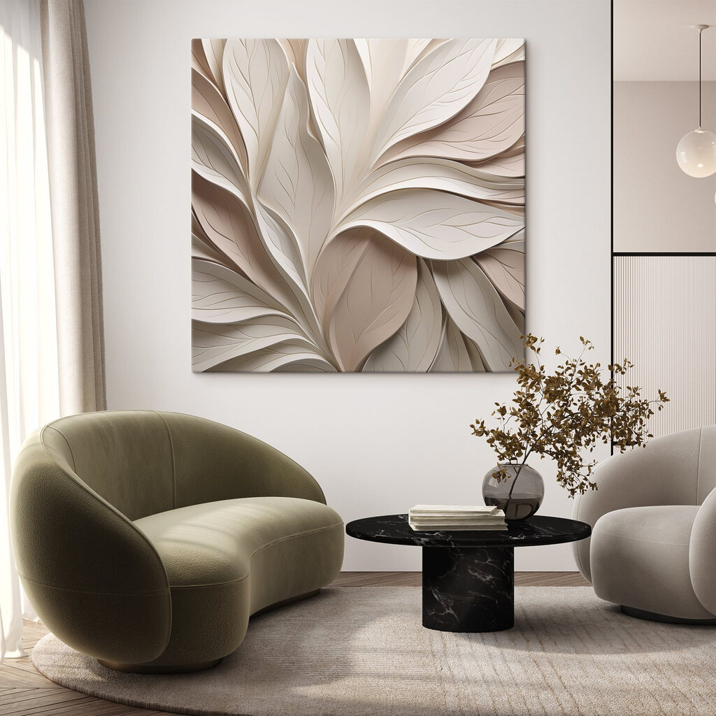 Elegant layers of paper leaves design Elegant layers of paper leaves design