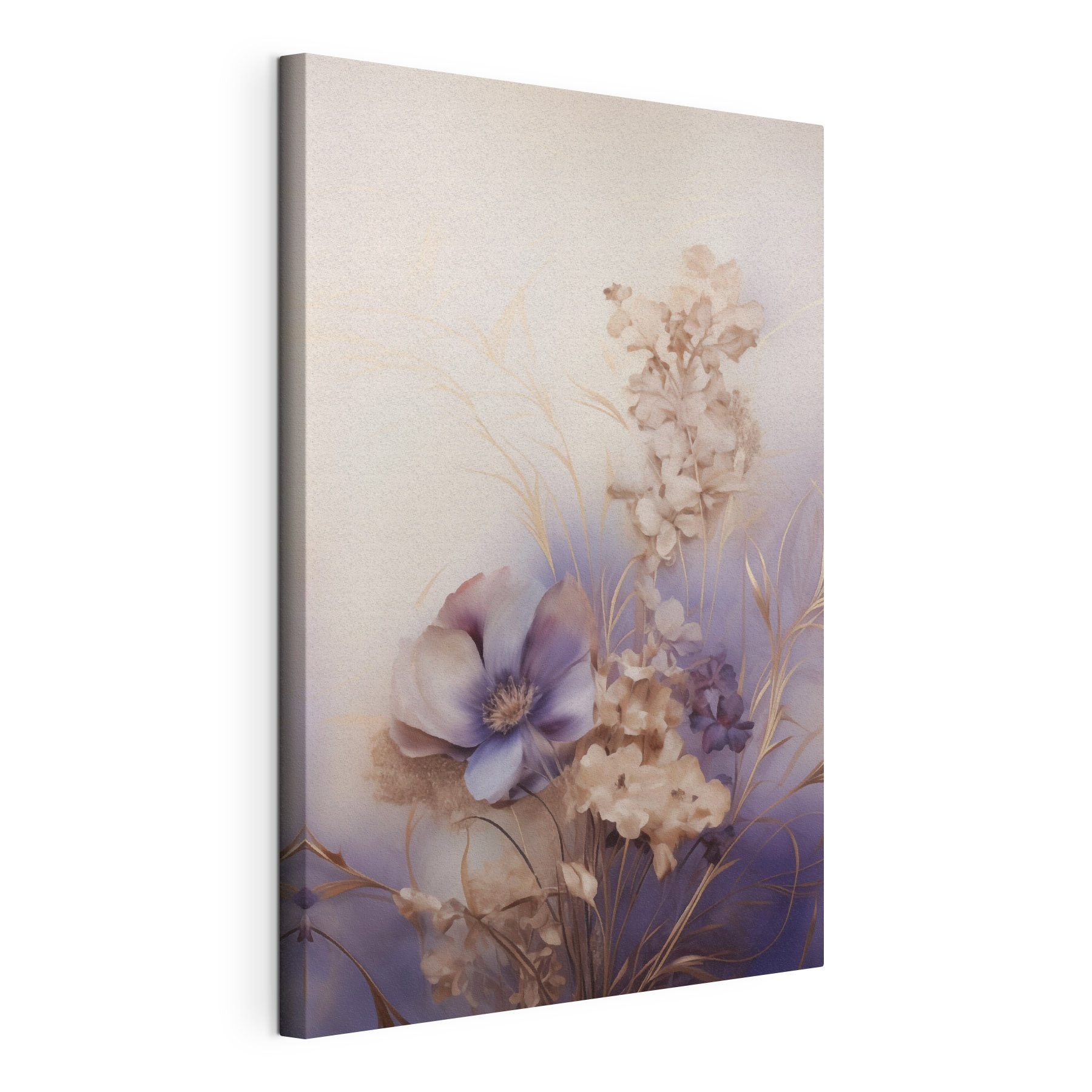 Painting of flowers on a white background
