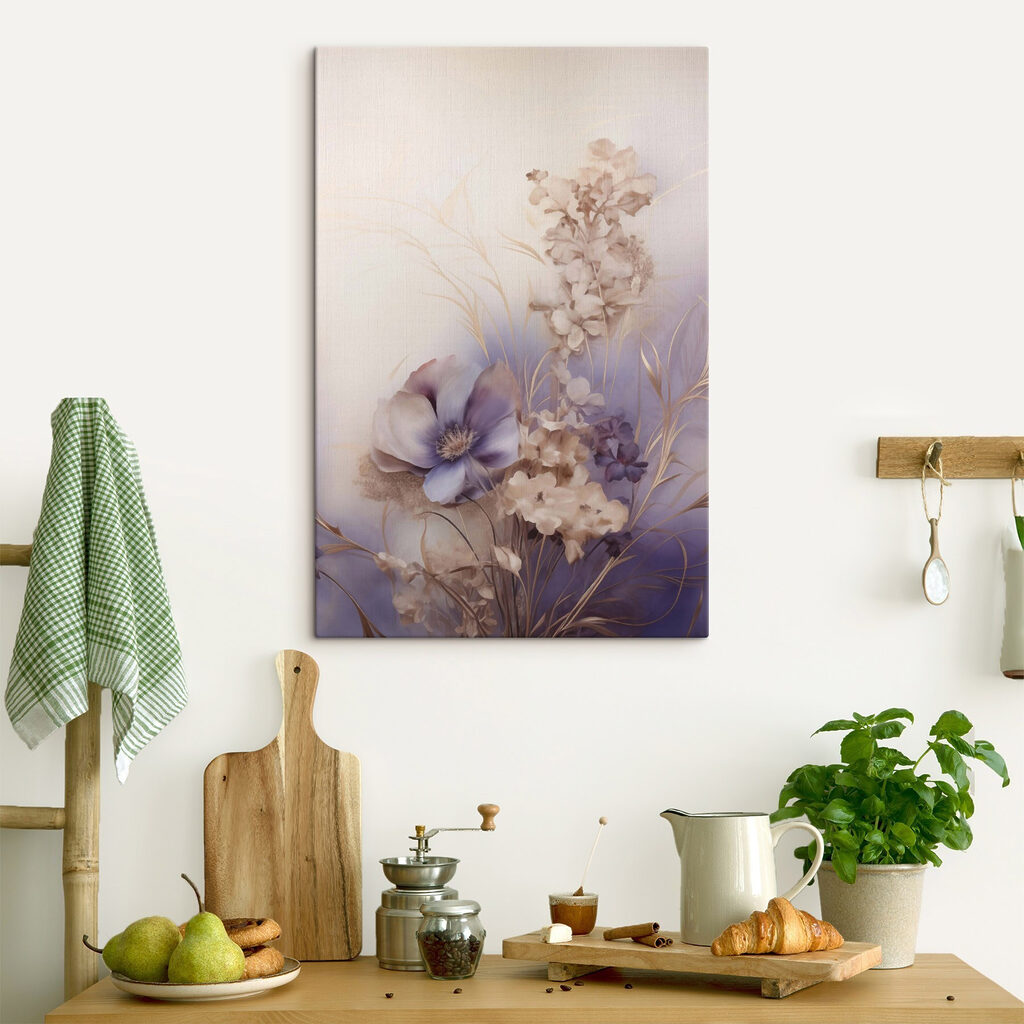 Painting of flowers on a white background