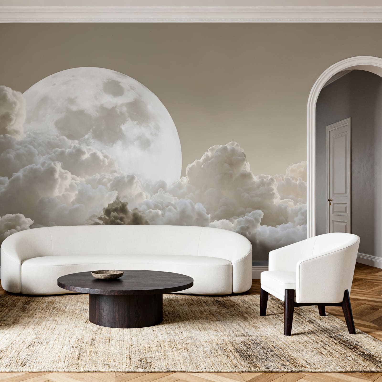 La pleine lune dans le ciel La pleine lune dans le ciel