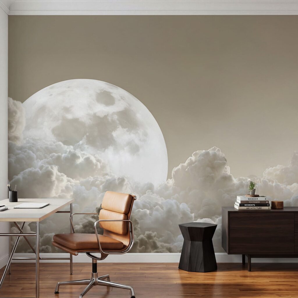 La pleine lune dans le ciel La pleine lune dans le ciel