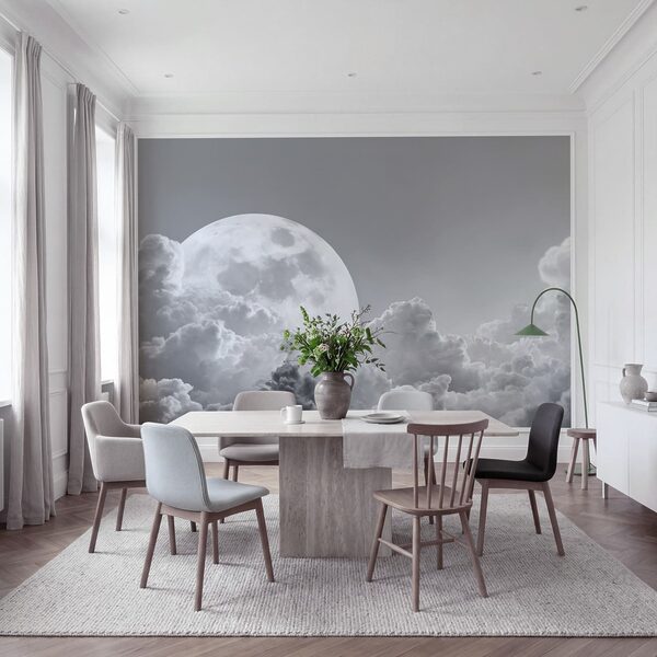La pleine lune dans le ciel
