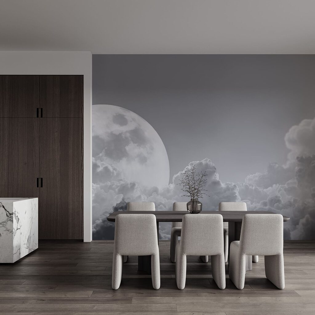 La pleine lune dans le ciel