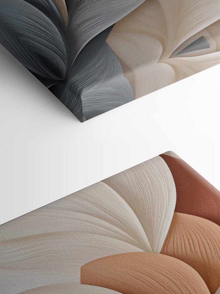 Soft waves in muted tones