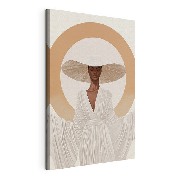 Woman wearing a hat and dress Woman wearing a hat and dress