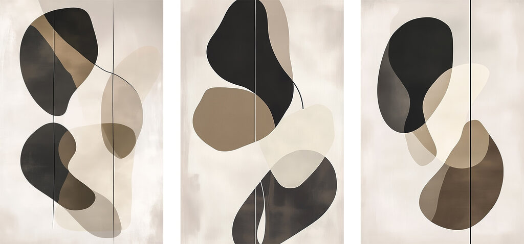 Abstract shapes in neutral tones