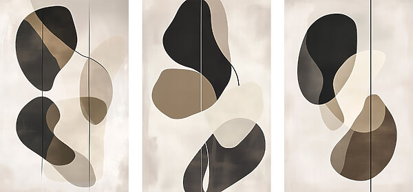 Abstract shapes in neutral tones