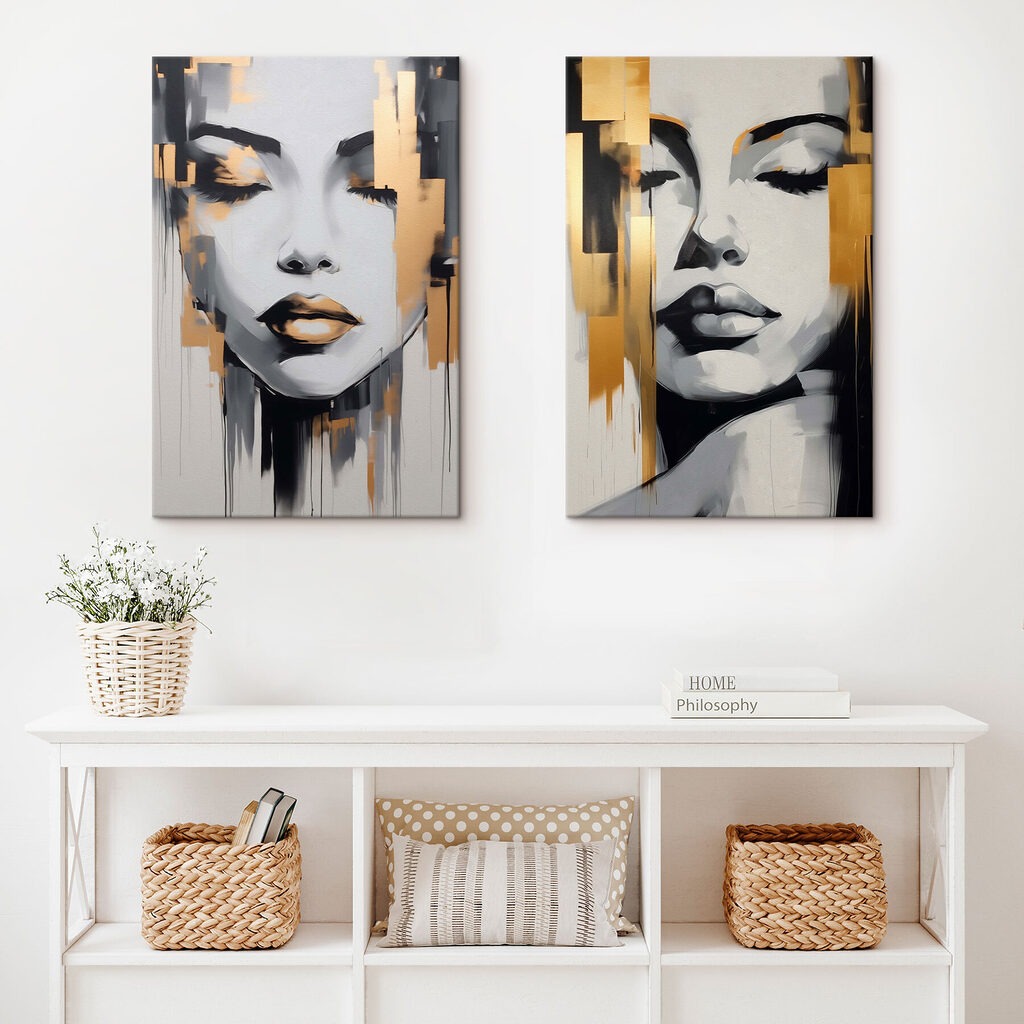 Painting of a woman's face