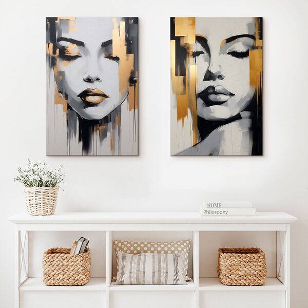 Painting of a woman's face