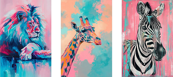 Collage of a giraffe Collage of a giraffe