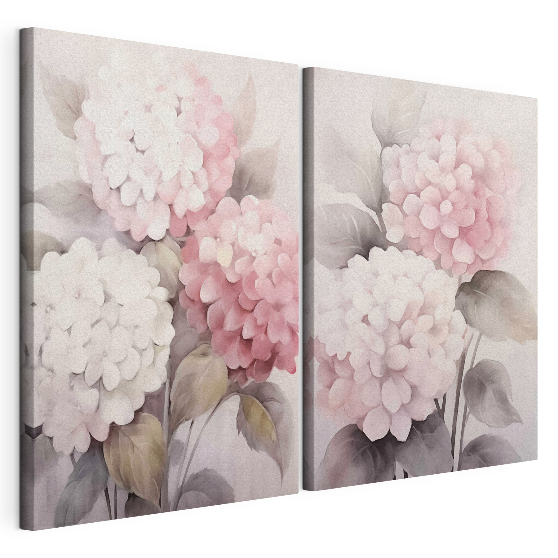Painting of flowers on a white background