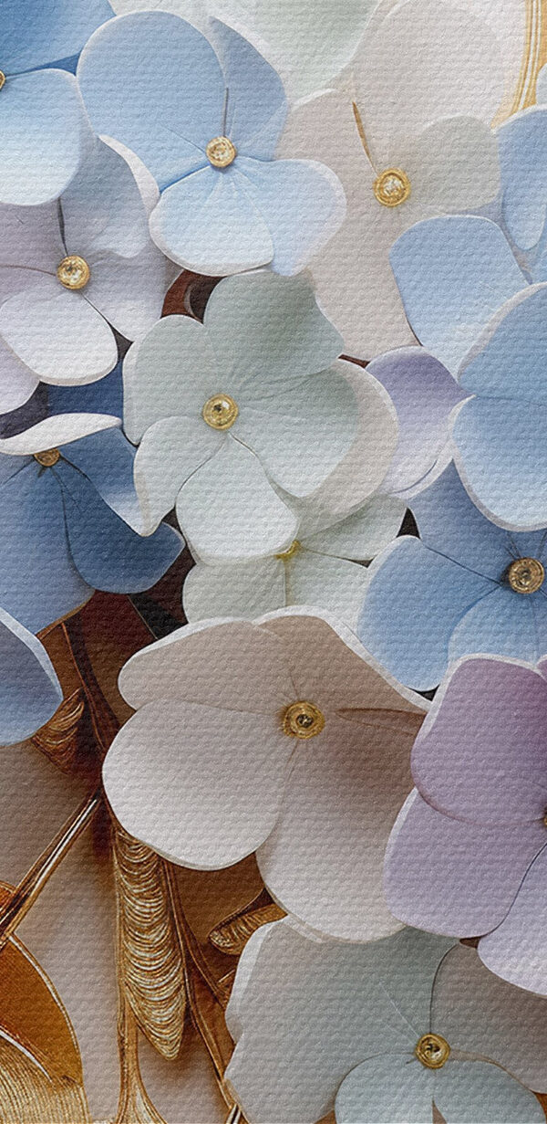 Delicate floral art in soft colors
